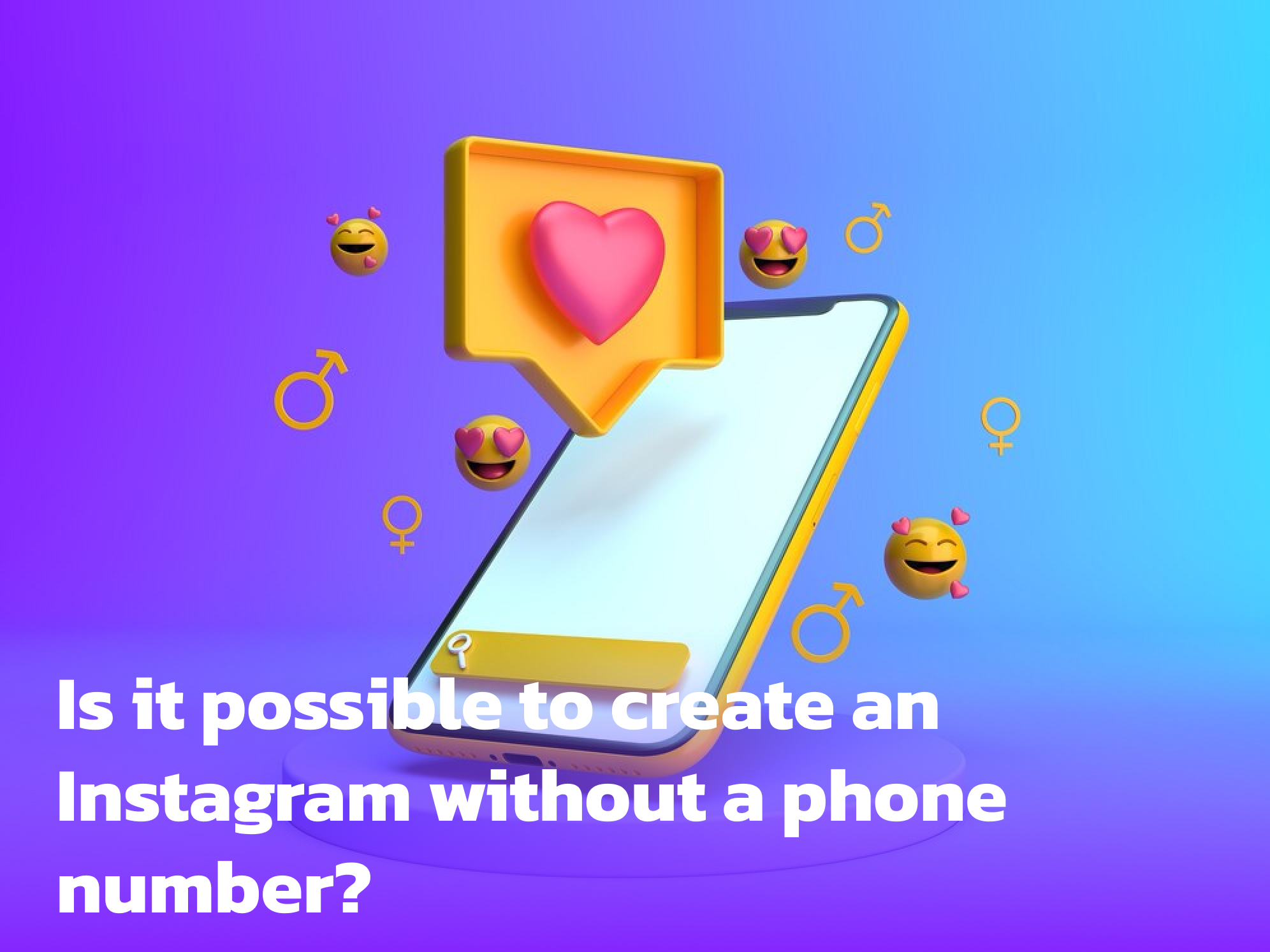 Conta no Instagram sem número de telefone