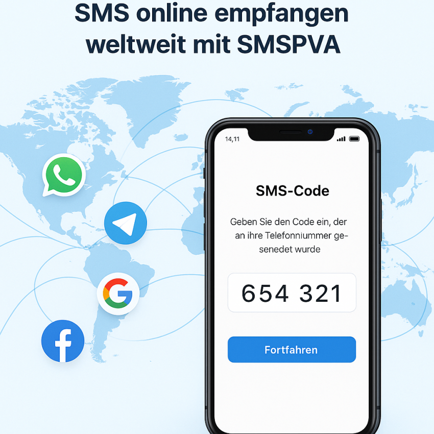 Virtuelle Telefonnummer – SMS online empfangen weltweit mit SMSPVA