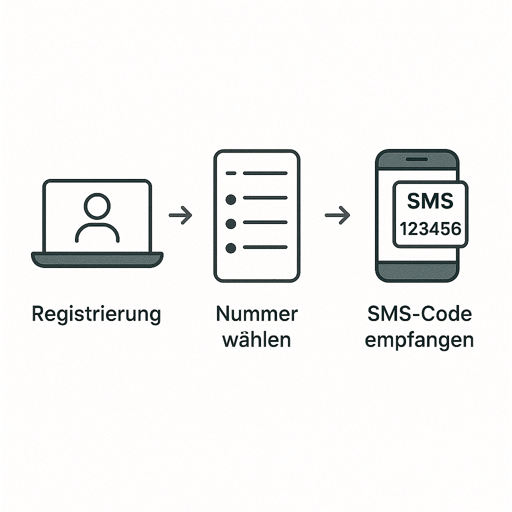 SMS online receiving in three steps