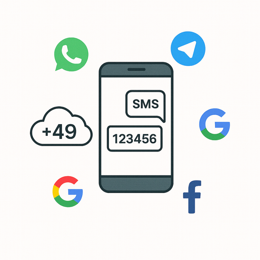 Virtuelle Telefonnummer – SMS online empfangen für WhatsApp, Telegram, Google und Facebook