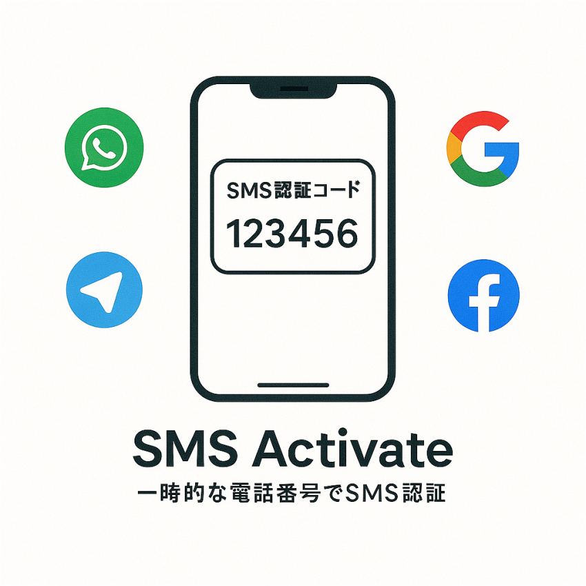 「SMS Activate – 一時的な電話番号でSMS認証」