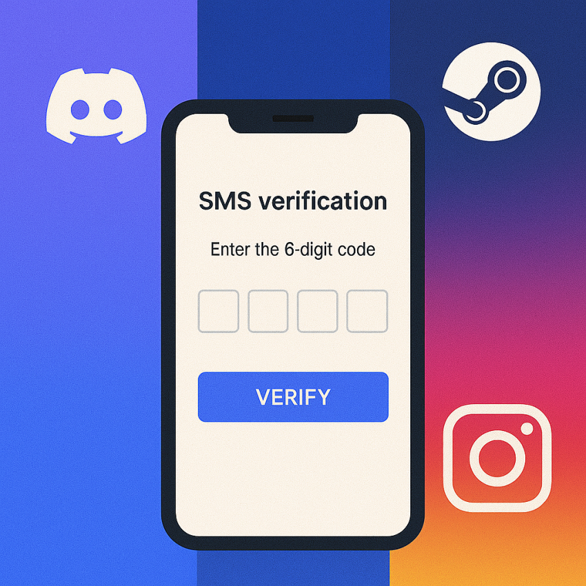 Temporary phone number for Discord, Steam and Instagram – SMS verification