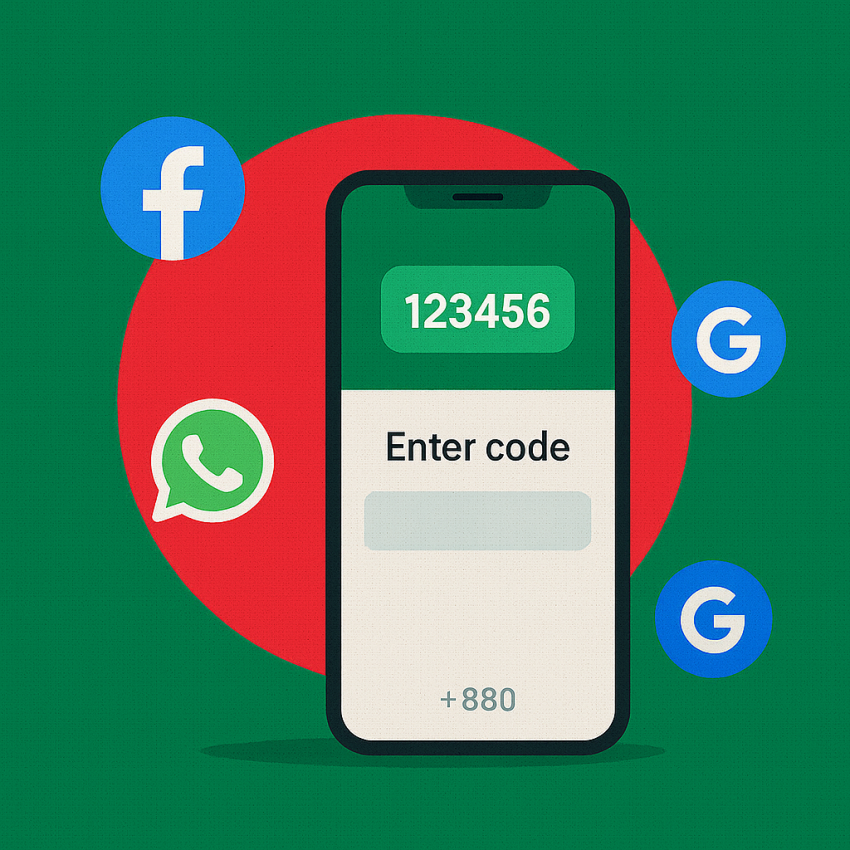 Bangladesh virtual number for SMS verification – OTP code online with +880