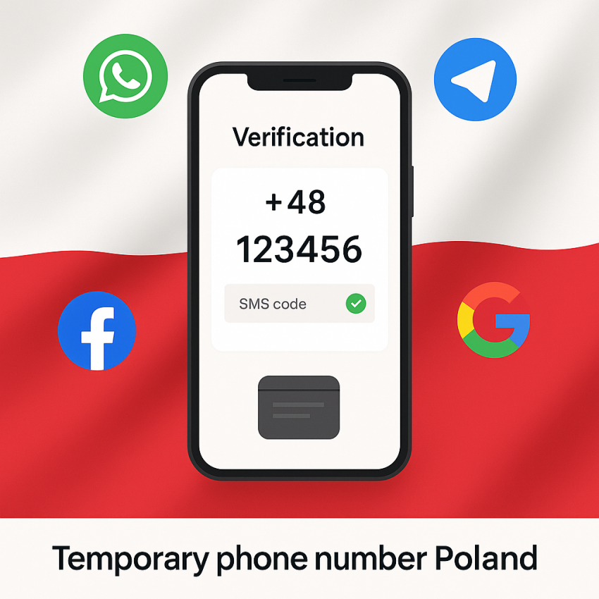 Temporary phone number Poland – receive SMS online with +48 virtual number