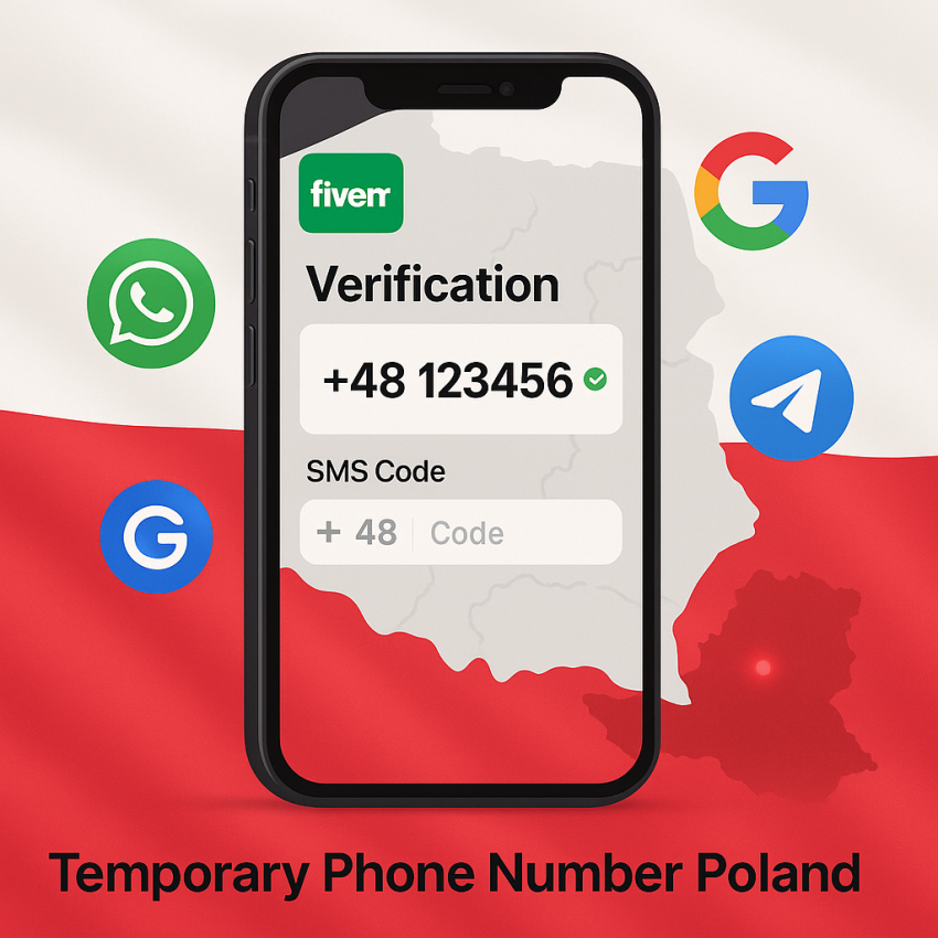 Temp phone number Poland – verify SMS with +48 virtual number for Fiverr and more