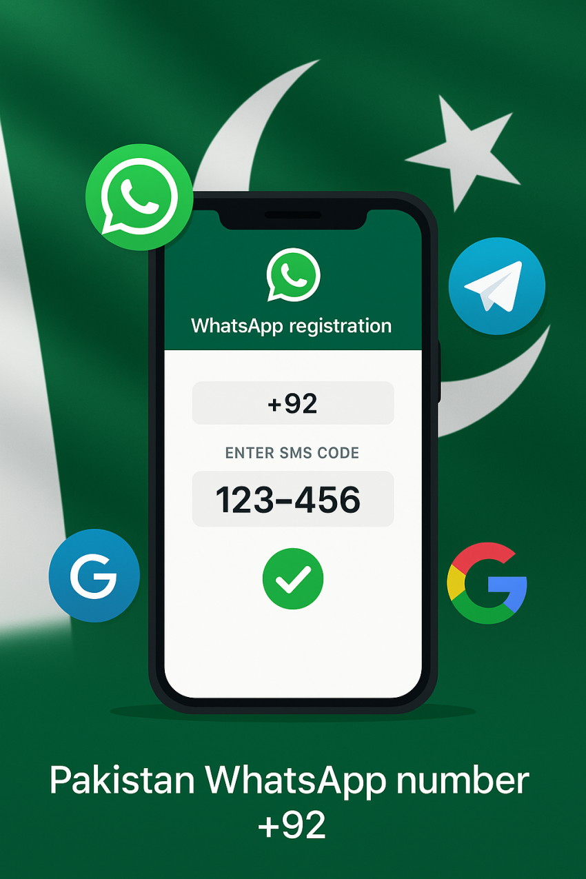 Pakistan WhatsApp number – verify WhatsApp with +92 virtual number online