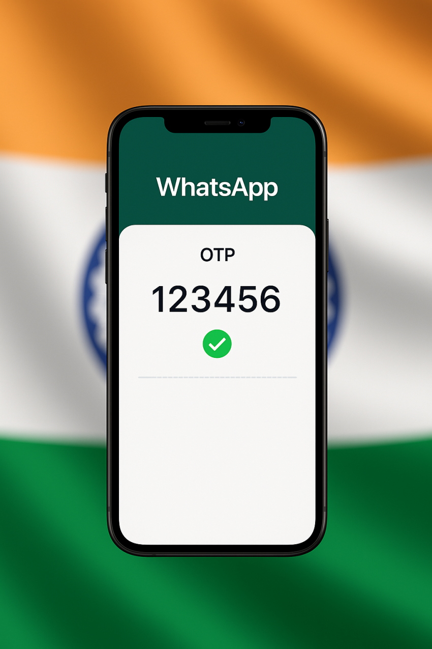 Indian number for WhatsApp OTP verification online