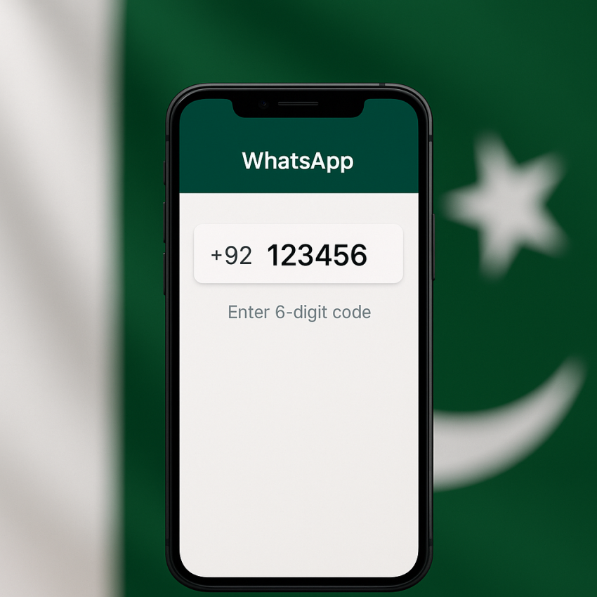 Pakistan virtual number para WhatsApp y SMS OTP online.