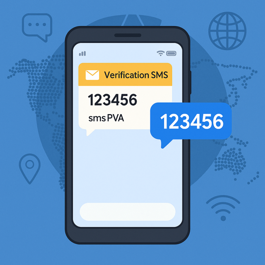 Smartphone screen showing an OTP SMS received via a virtual number for online verification