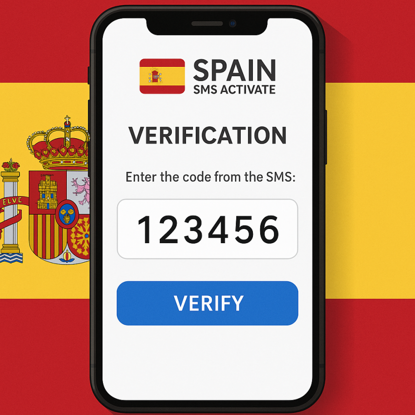 Spain SMS Activate OTP on phone screen