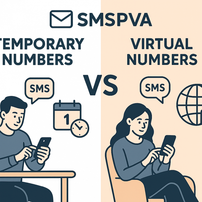 Comparison of temporary numbers vs virtual numbers for SMSPVA