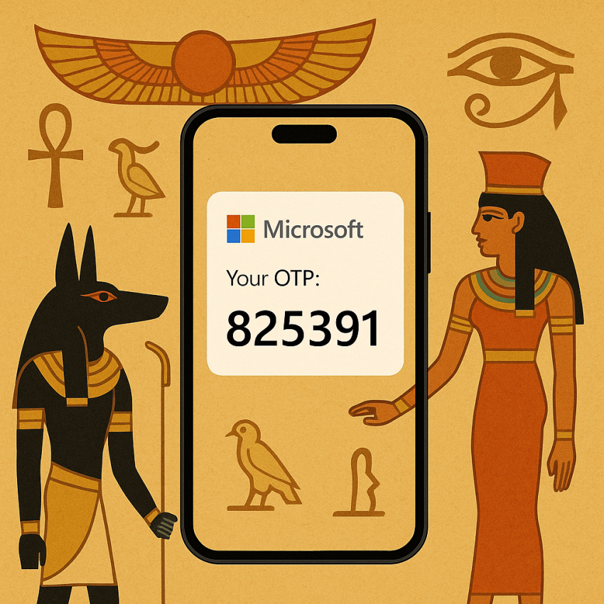 Microsoft account login verification in Egypt with OTP on phone