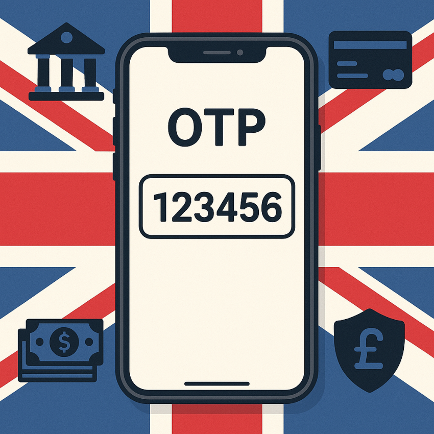 UK banking verification using a local UK number on a smartphone