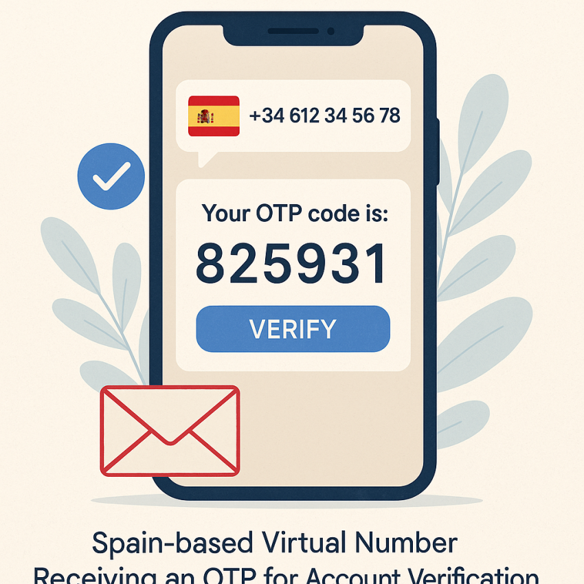 Spain virtual number receiving OTP for account verification