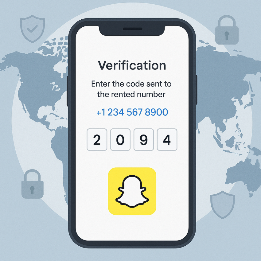 How to verify Snapchat with a rented phone number - Snapchat verification using a rented number