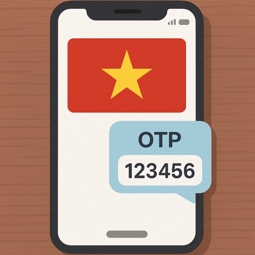 Vietnam phone number OTP verification illustration