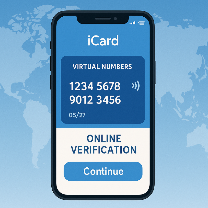ICard virtual numbers for online verification and SMS receiving on a global scale