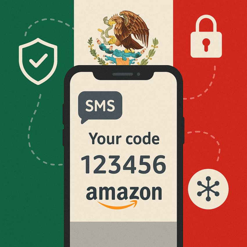 Random-number generation for Amazon seller verification in Mexico - phone receiving OTP with Mexican context