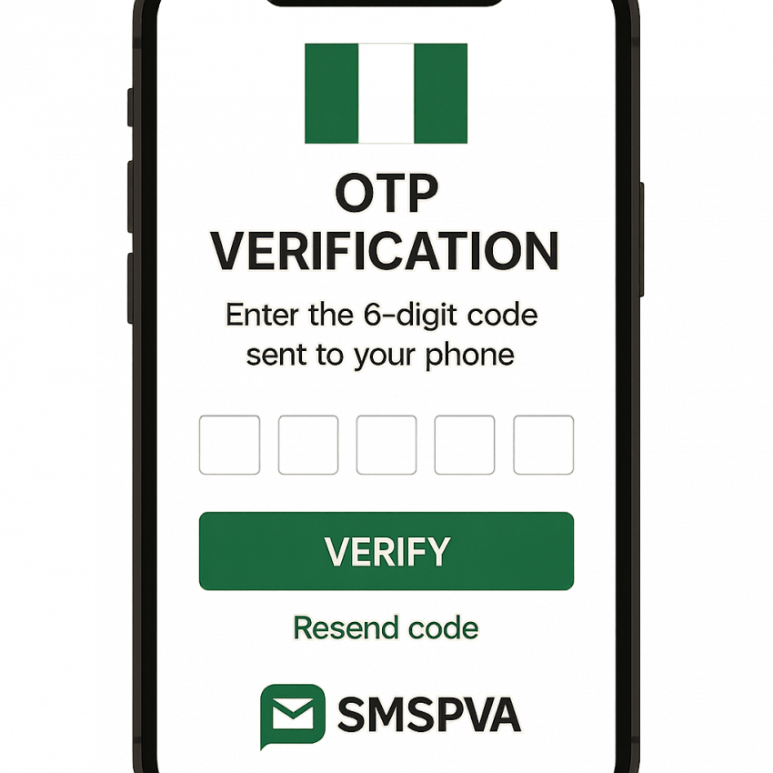 Rent Nigerian numbers for marketplace and telecom tests - Nigerian numbers on a phone screen
