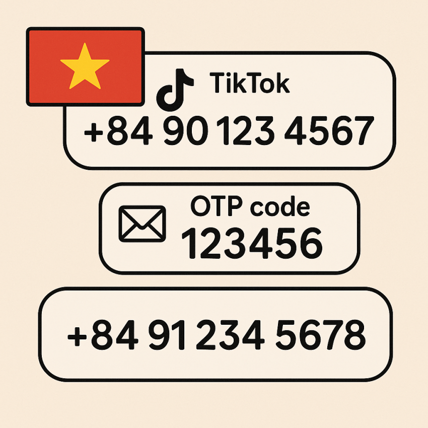 Vietnamese numbers for TikTok OTP verification in Vietnam