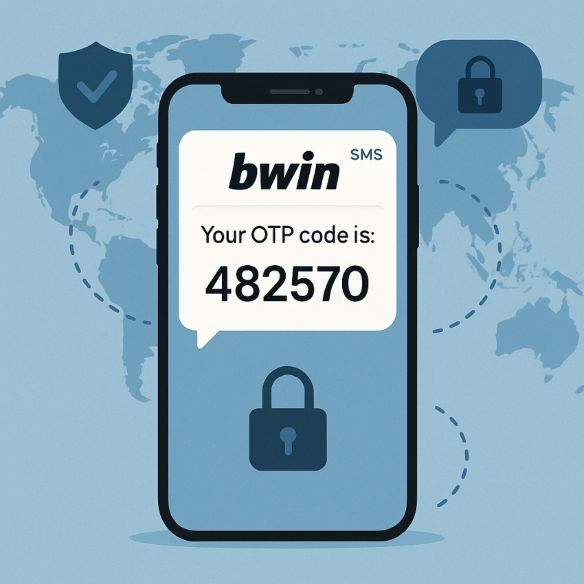 bwin virtual number OTP SMS receipt for online verification