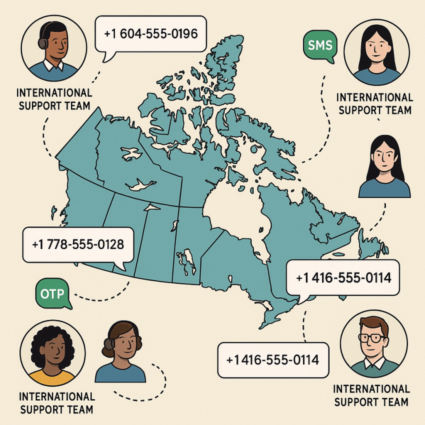 Canada free numbers for international support teams illustration