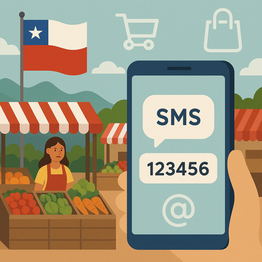 Chilean marketplace OTP verification with free numbers
