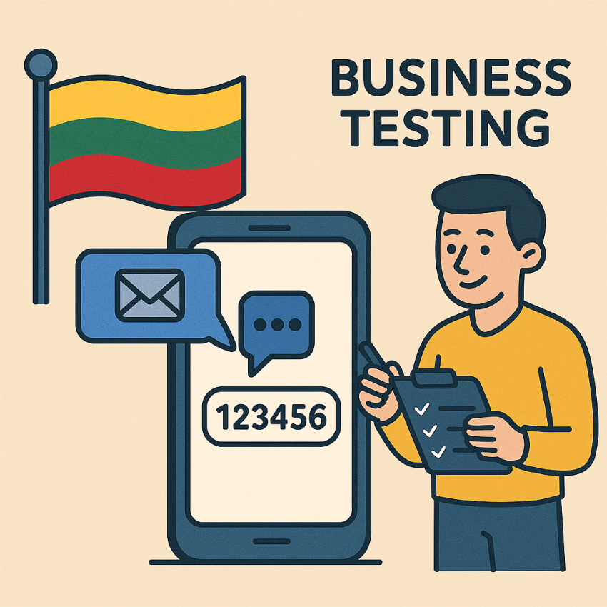 Lithuania free numbers for business testing on a smartphone