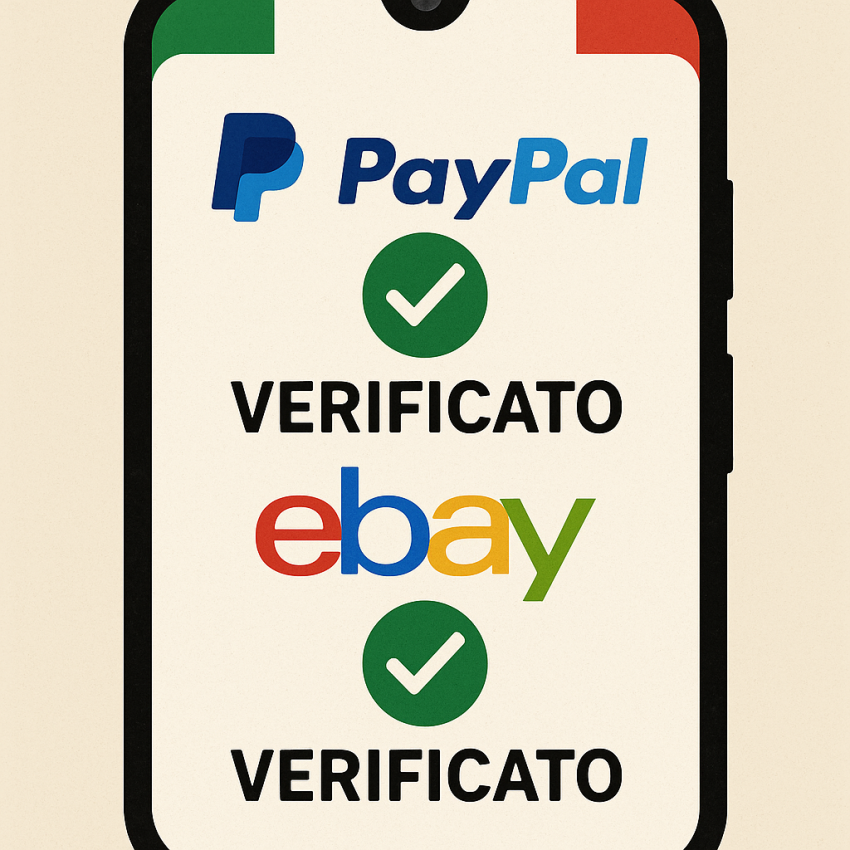 Italian numbers for PayPal and eBay verification on screen
