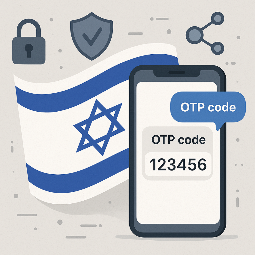 Phone receiving OTP for free numbers in Israel