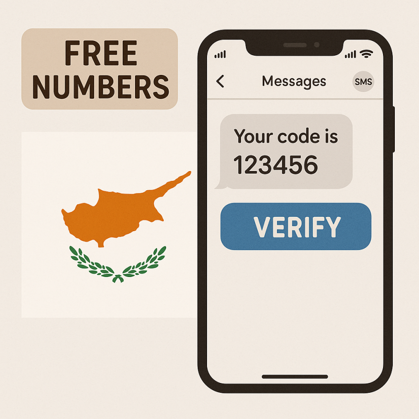 Quick tips for SMS reception in Cyprus with free numbers – smartphone receiving OTP message