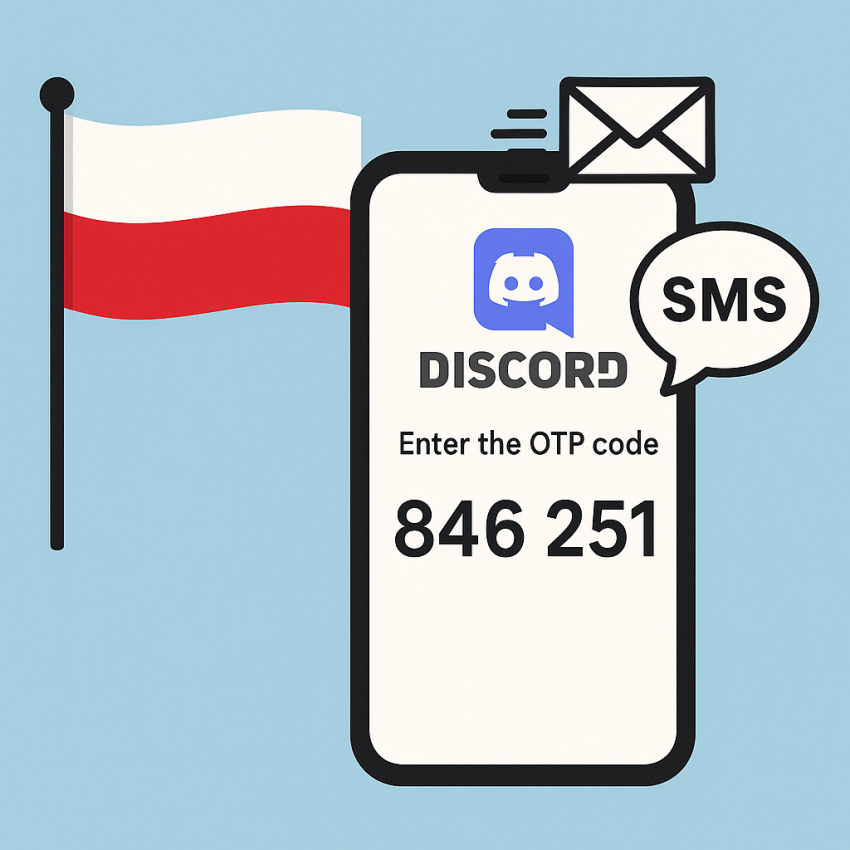 Polish number used for Discord OTP verification with SMSPVA in Poland
