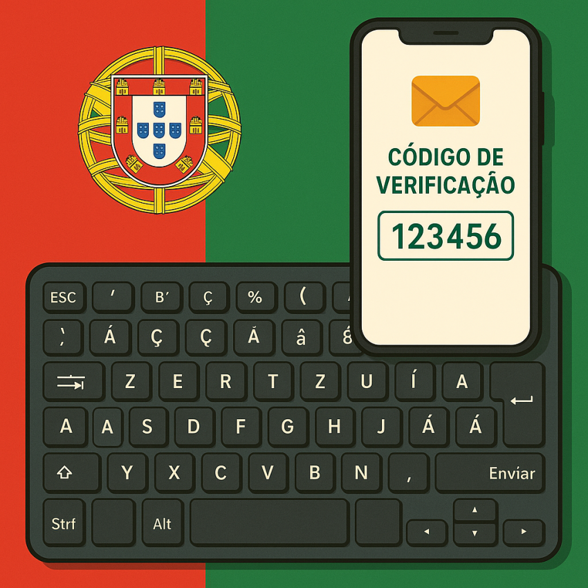 Top Portuguese platforms that accept temporary numbers – phone screen showing OTP in Portugal