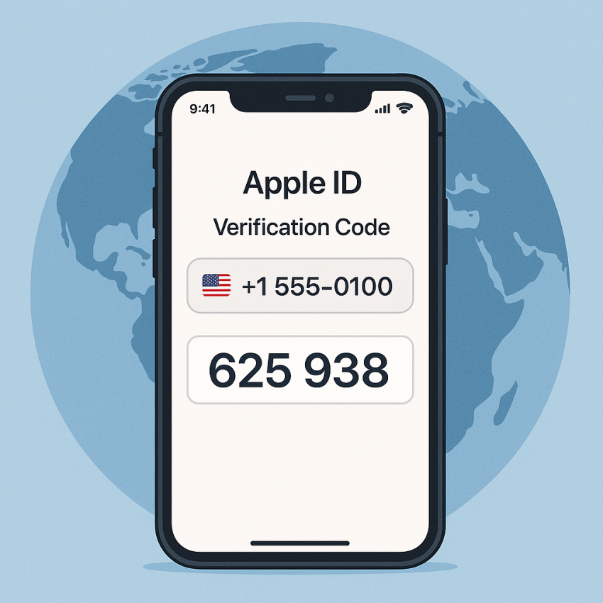 Apple ID verification with a virtual phone number