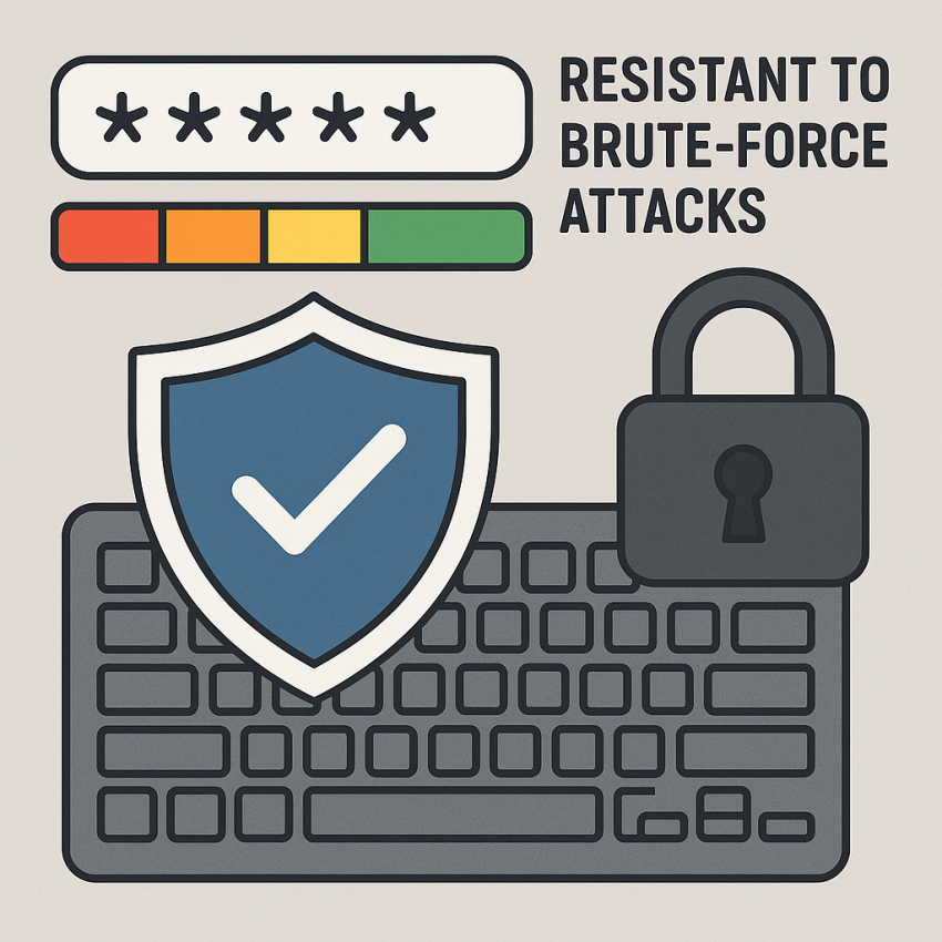 How to generate passwords resistant to brute-force attacks - password strength infographic
