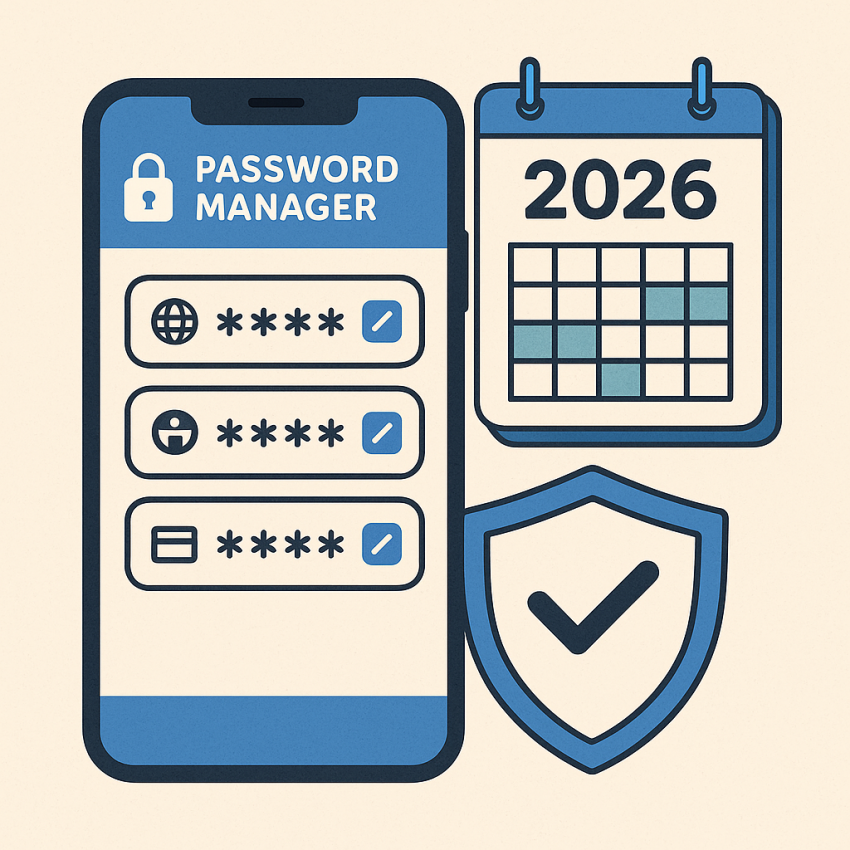 How often should you change your passwords in 2026 - password security infographic