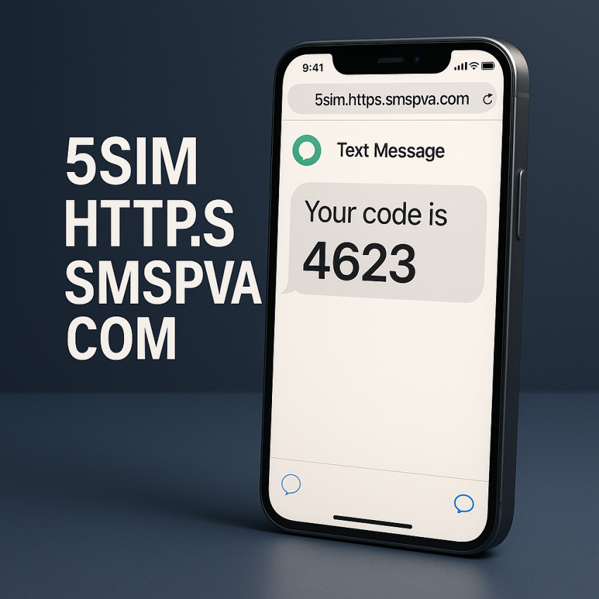 Illustration of and 5sim https smspva com concept