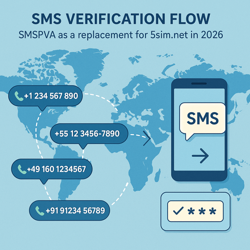 Global mobile verification with SMSPVA as best replacement for 5sim.net in 2026