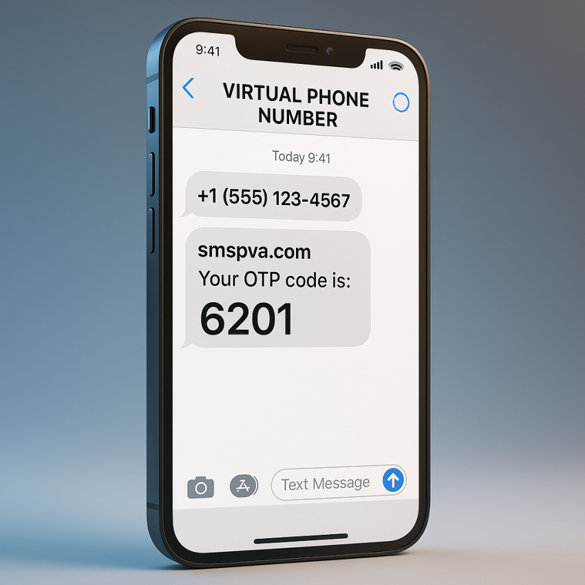 Illustration of 5sim alternative for receiving OTP codes online https smspva com concept
