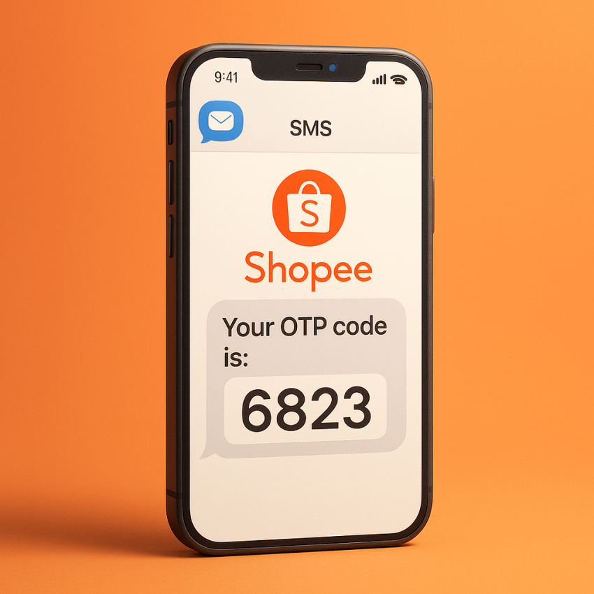 Illustration of Shopee https smspva com free phone numbers thailand concept