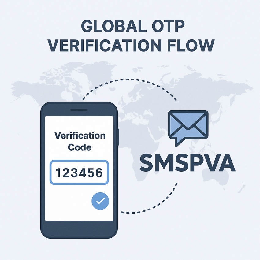 Smartphone receiving OTP verification from SMSPVA as a reliable alternative to SMS-Man