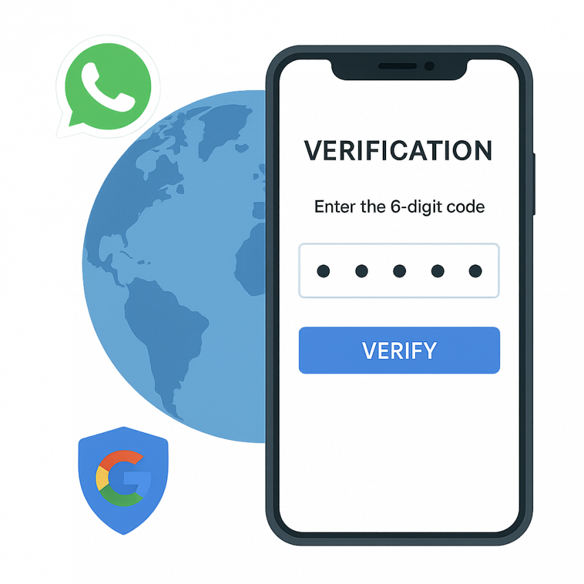 Phone screen showing verification without personal SIM for Best ways to verify accounts without using your personal SIM