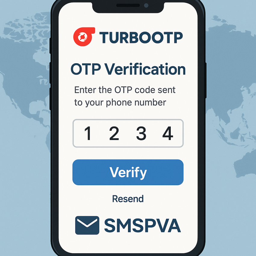 Smartphone screen displaying OTP verification with a TurboOTP alternative for OTP verification