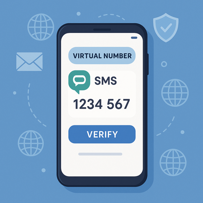 How to receive SMS online without a real phone number – SMSPVA temporary number verification illustration