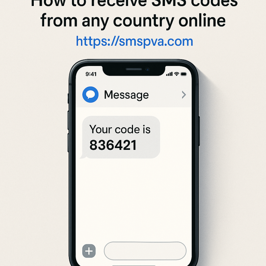 Illustration of How to receive SMS codes from any country online https smspva com concept